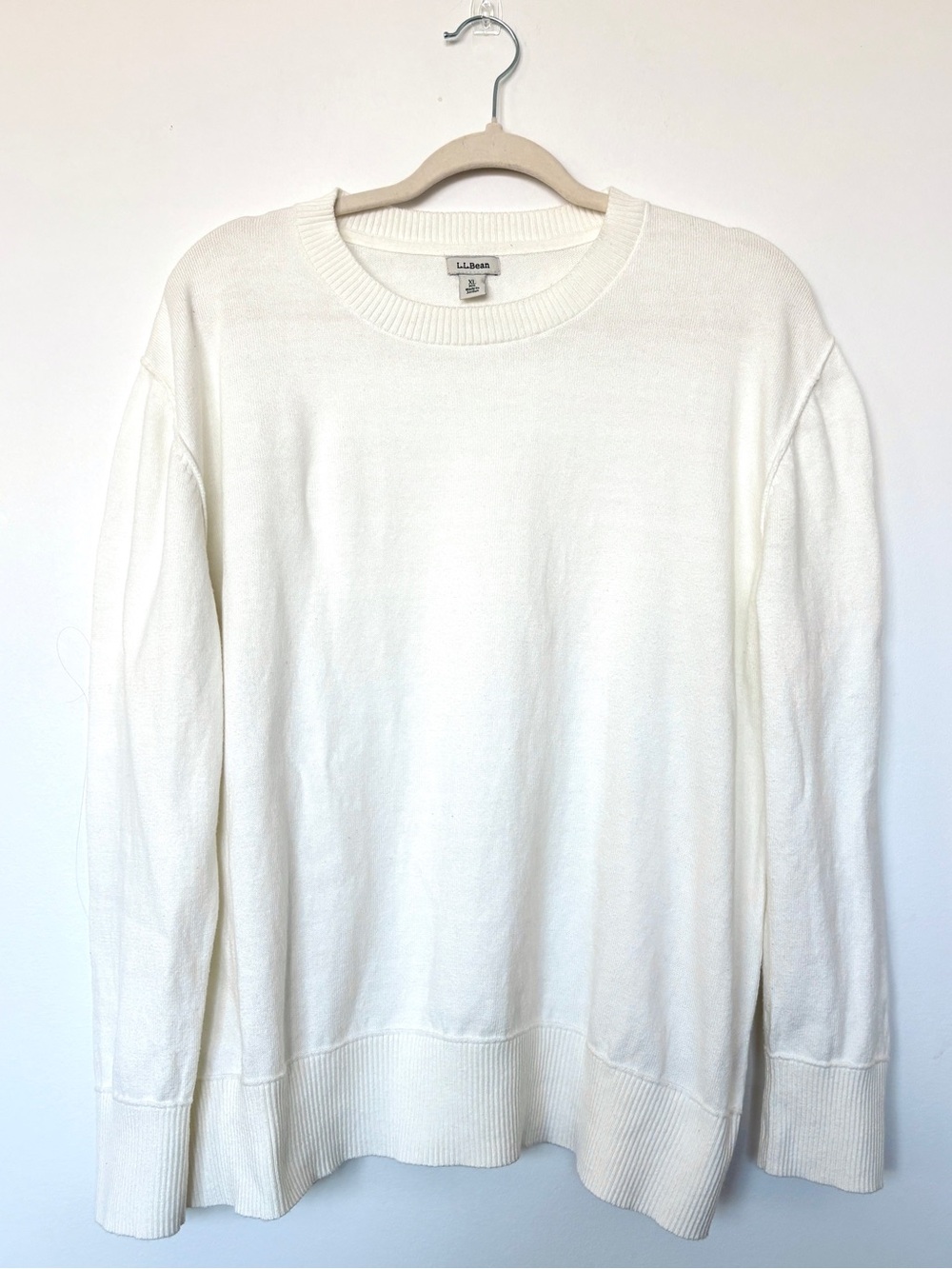 L.L. Bean Women’s Crewneck Sweater - Off-White/Cream Size XL